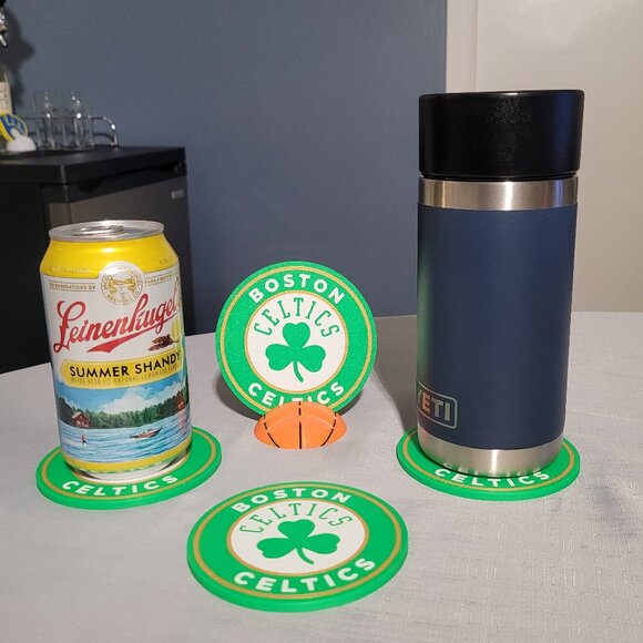 Boston Celtics Coaster Set - 3D Printed - (Set of 4) - Picture 2 of 4